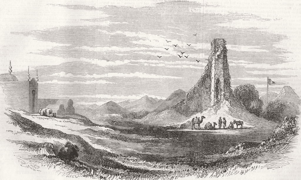 PAKISTAN. Ruins of Mansura, in Sindh 1857 old antique vintage print picture